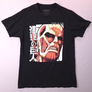 Attack On Titan T Shirt Mens M Black Season 2 Crunchyroll Kodansha Anime Manga